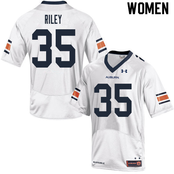 Auburn Tigers Women's Cam Riley #35 White Under Armour Stitched College 2020 NCAA Authentic Football Jersey ATM0074WN